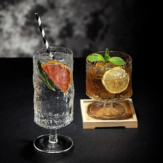 Bicchieri Set 2 Pezzi Vetro Forme Diverse Modelli Drink Casa Cucina Stoviglie - INTERIOR DREAM DESIGN