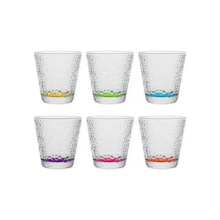 Bicchieri Set Da 6 Pezzi In Vari Colori In Vetro Per Acqua Adatti A Bevande Belli Moderni Resistenti - INTERIOR DREAM DESIGN