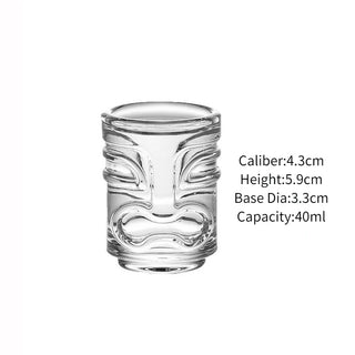 Bicchieri Shot Vetro Set Diversi Pezzi Vassoio Legno Arredamento Casa Cucina Drink-INTERIOR DREAM DESIGN