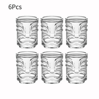 Bicchieri Shot Vetro Set Diversi Pezzi Vassoio Legno Arredamento Casa Cucina Drink-INTERIOR DREAM DESIGN