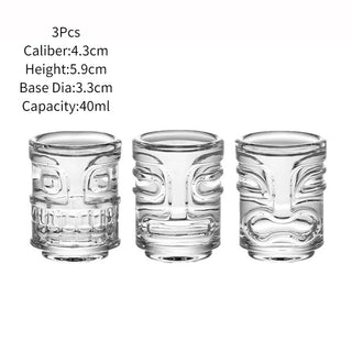 Bicchieri Shot Vetro Set Diversi Pezzi Vassoio Legno Arredamento Casa Cucina Drink-INTERIOR DREAM DESIGN