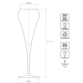 Bicchieri Trasparenti 6 Pezzi Vetro Capacità 200ml Stoviglie Casa Cucina-INTERIOR DREAM DESIGN