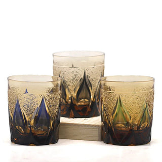 Bicchieri Vetro Cucina Vintage Whiskey Bibite Capiente Tavola Salotto Stile Eleganza-INTERIOR DREAM DESIGN