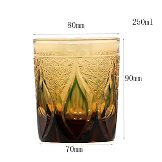 Bicchieri Vetro Cucina Vintage Whiskey Bibite Capiente Tavola Salotto Stile Eleganza-INTERIOR DREAM DESIGN