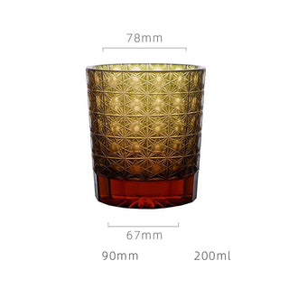 Bicchieri Vetro Diversi Colori Capiente Cucina Tavola Resistenti Bibite Ampi Eleganti-INTERIOR DREAM DESIGN