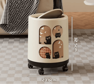 Bidone Spazzatura Materiale Plastica Durevole Design Creativo Contenitore Dimensioni Diverse-INTERIOR DREAM DESIGN