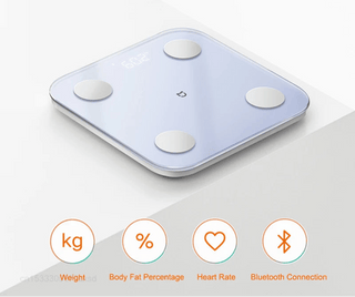 Bilancia Colore Azzurro Bianco Vetro Temperato Connessione Bluetooth Alimentazione Batterie-INTERIOR DREAM DESIGN