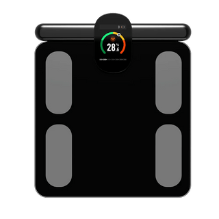 Bilancia Colore Nero Manubrio Manuale Estendibile Misurazione BIA Professionale Display LED-INTERIOR DREAM DESIGN