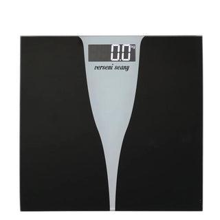 Bilancia Vetro Temperato Colore Bianco Nero Alimentazione Batterie Display LED-INTERIOR DREAM DESIGN