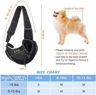 Borsa Trasportino Cani Gatti Tracolla Comoda Traspirante Portatile - INTERIOR DREAM DESIGN