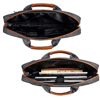 Borsa Viaggio Computer Vacanza Ampia Capiente Morbida Nera Arancione Tracolla Grande Stile-INTERIOR DREAM DESIGN