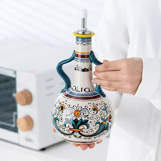 Bottiglia Olio Oliera Aceto Cucina Ceramica Decorativa Utile Accessori Casa Organizzazione-INTERIOR DREAM DESIGN