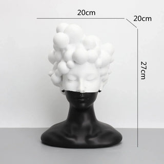 Busto Decorazione Statua Casa Donna Diverse Dimensioni Materiale Resina Arredamento-INTERIOR DREAM DESIGN