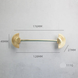 Cabinet Door Handle Pure Copper Simple Nordic Drawer Cabinet Single Hole New Chinese Light Luxury Brass Wardrobe Door Handle - INTERIOR DREAM DESIGN