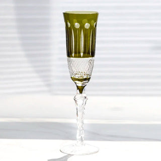 Calice Alto Colorati Bicchieri Diversi Colori Cristallo Vetro 1 Pezzo Arredamento Casa Cucina-INTERIOR DREAM DESIGN