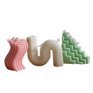 Candela Modello Geometrico Design Moderno Arredo Casa Decorazione Moderna Diverse Colorazioni-INTERIOR DREAM DESIGN