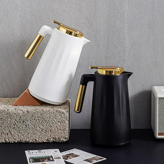 Caraffa Legno Vetro Effetto Marmo Capacità 1 Litro Diversi Colori Cucina Casa-INTERIOR DREAM DESIGN