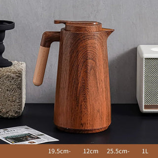 Caraffa Legno Vetro Effetto Marmo Capacità 1 Litro Diversi Colori Cucina Casa-INTERIOR DREAM DESIGN