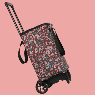 Carrellino Spesa Diversi Modelli Fantasiosi Colorati Utile Resistente Ruote Piccole Carrellino Smontabile-INTERIOR DREAM DESIGN