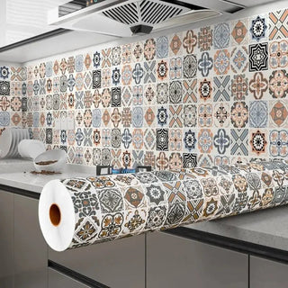 Carta Da Parati Autoadesiva Multicolore Adatta A Cucina Casa Arredo Moderno Protezione Muri - INTERIOR DREAM DESIGN