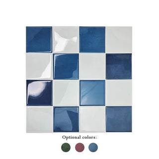 Carta Da Parati Quadrati Diversi Colori Set 10/30 Pezzi Adesiva Cucina Bagno Casa-INTERIOR DREAM DESIGN