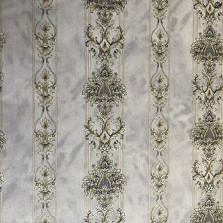 Carta Parati Effetto Damascato Vintage Design Elegante Barocco Colore Grigio Diversi Modelli-INTERIOR DREAM DESIGN