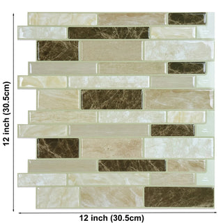 Carta Parati Effetto Mattonelle Diversi Colori Arredamento Casa Parete Adesivo Lavabile Alta Qualità 10 Pezzi-INTERIOR DREAM DESIGN