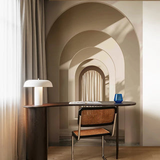 Carta Parati Effetto Ottico Colore Beige Tessuto Adesivo Illusivo Parete Muro Moderno Decorazione-INTERIOR DREAM DESIGN