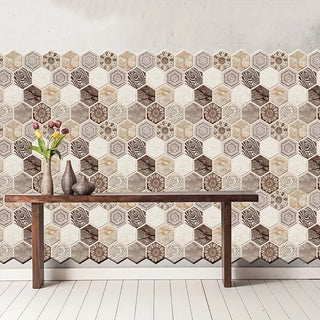 Carta Parati Toni Marrone PVC Set 20 Pezzi Arredamento Decorazione Casa Pareti-INTERIOR DREAM DESIGN