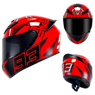 Casco Motorino Rosso Diversi Modelli Fantasiosi Stilosi Retro Sport Viaggi Moto Resistente-INTERIOR DREAM DESIGN