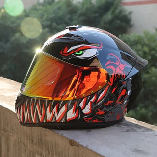 Casco Motorino Rosso Diversi Modelli Fantasiosi Stilosi Retro Sport Viaggi Moto Resistente-INTERIOR DREAM DESIGN