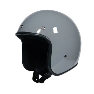 Casco Rotondo Semplice Resistente Grigio Nero Motocicletta Viaggio Protezione Utile-INTERIOR DREAM DESIGN