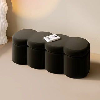 Cassa Panca Materiale Peluche Cassa Panca Porta Oggetti Arredo Camera Comoda Resistente-INTERIOR DREAM DESIGN