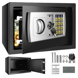 Cassaforte Codice Numeri Chiave Utile Nera Grigia Sicurezza Resistente Camera Letto-INTERIOR DREAM DESIGN