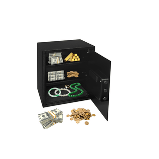 Cassaforte Nera Chiave Codice Sicurezza Salotto Oggetti Preziosi Monete Chiave-INTERIOR DREAM DESIGN