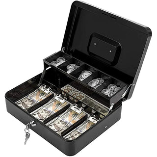 Cassaforte Nera Rossa Blu Chiave Sicura Resistente Metallo Organizer Camera Letto-INTERIOR DREAM DESIGN