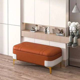 Cassapanca Materiale Ecopelle Diverse Colorazioni Arredo Casa Cassapanca Porta Oggetti Resistente-INTERIOR DREAM DESIGN