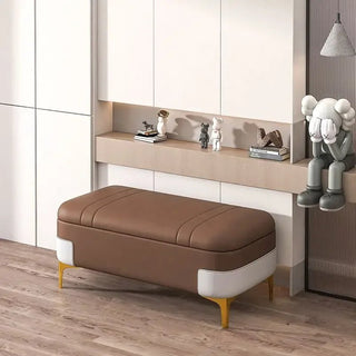 Cassapanca Materiale Ecopelle Diverse Colorazioni Arredo Casa Cassapanca Porta Oggetti Resistente-INTERIOR DREAM DESIGN