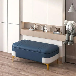 Cassapanca Materiale Ecopelle Diverse Colorazioni Arredo Casa Cassapanca Porta Oggetti Resistente-INTERIOR DREAM DESIGN