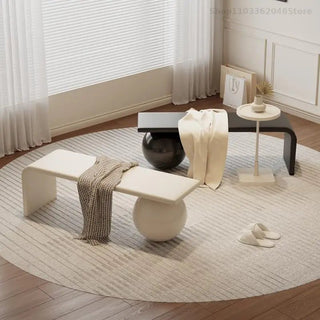 Cassapanca Materiale Legno Beige Resistente Decorazione Casa Design Moderno Resistente-INTERIOR DREAM DESIGN