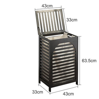 Cesta Materiale Legno Grandi Capacità Supporto Biancheria Cesta Decorativa Organizer-INTERIOR DREAM DESIGN