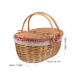 Cestino Frutta Esterno Decorazione Casa Rattan Carino Pratico Leggero Marrone Chiaro-INTERIOR DREAM DESIGN