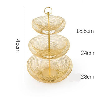 Ciotola 2/3 Materiale Metallo Vassoio Alimenti Grandi Capacità Design Moderno Elegante-INTERIOR DREAM DESIGN