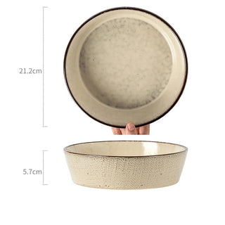 Ciotola Ceramica Beige Azzurro Colori Pastello Cucina Casa-INTERIOR DREAM DESIGN