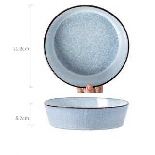 Ciotola Ceramica Beige Azzurro Colori Pastello Cucina Casa-INTERIOR DREAM DESIGN