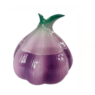 Ciotola Forma Cipolla Ceramica Viola Contenitore Cucina Stoviglie Casa-INTERIOR DREAM DESIGN