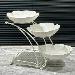 Ciotola Materiale Ceramica 3 Pezzi Decorazione Moderna Vassoio Alimenti Design Innovativo-INTERIOR DREAM DESIGN