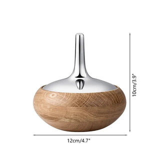 Ciotola Porta Oggetti Materiale Legno Con Acciaio Contenitori Porta Oggetti Diverse Dimensioni Decorazione Elegante-INTERIOR DREAM DESIGN