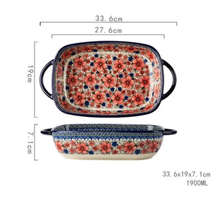 Ciotola Tegame Cucina Casa Ceramica Fantasia Fiori Colorati Diverse Dimensioni-INTERIOR DREAM DESIGN