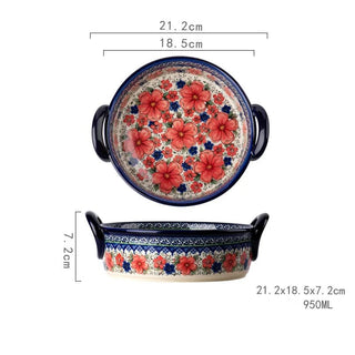 Ciotola Tegame Cucina Casa Ceramica Fantasia Fiori Colorati Diverse Dimensioni-INTERIOR DREAM DESIGN